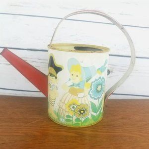 Chein Tin Watering Can Childs Toy Litho Vintage